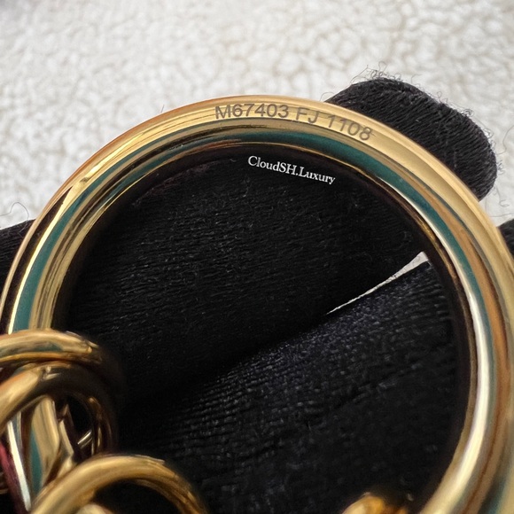 Auth Louis Vuitton Multicolor New Wave Letter Logo Key Ring Bag Charm M67403 - Picture 10 of 10